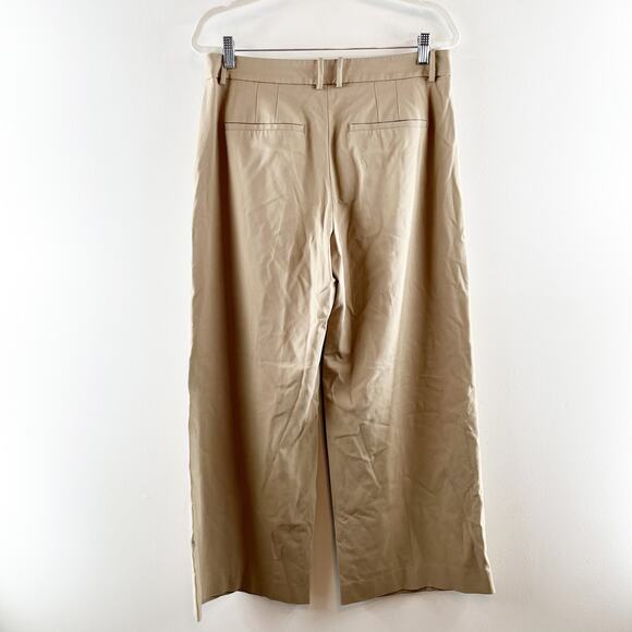 Abercrombie High Rise Sloane Trouser Tailored Wide Leg Pants Khaki Tan 29 - Picture 4 of 4